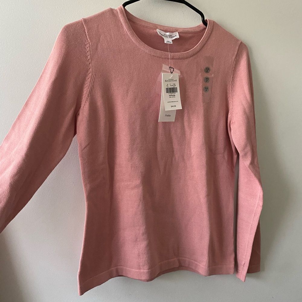 NWT pastel pink cotton sweater